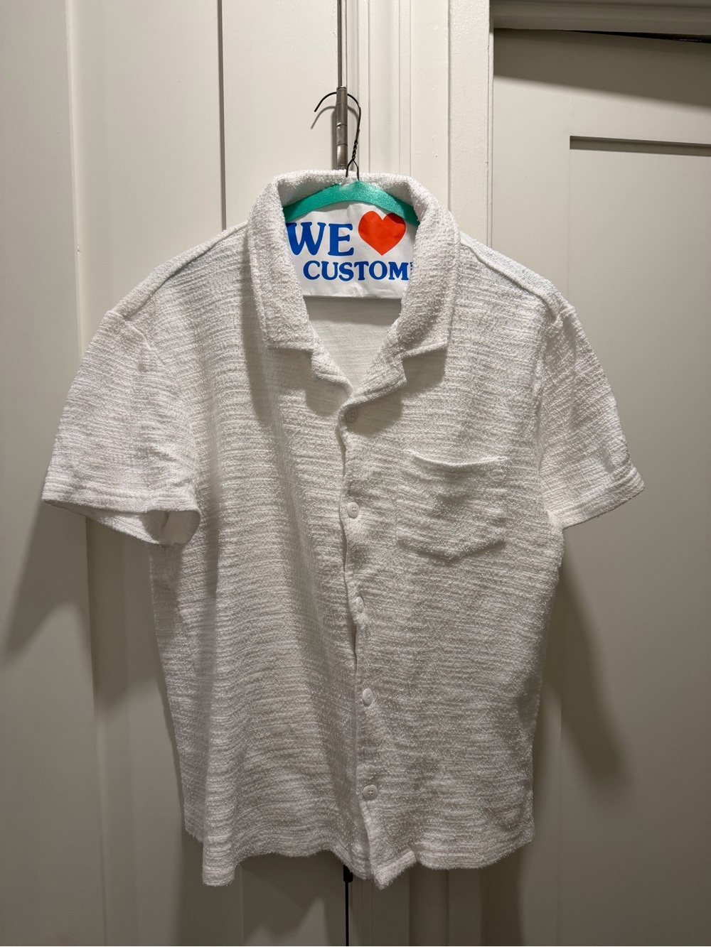 vintage summer white mens cotton Short-Sleeve Casual camp polo Shirt